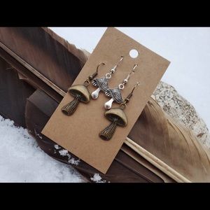 COPY - Hippy Inspired Mushroom Earrings Bundle Hypoallergenic